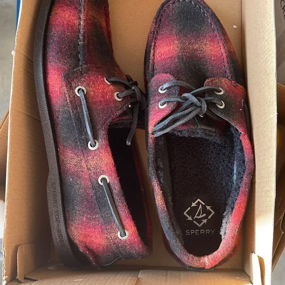 Sperry‎ Boat Shoes A/O Seacycled Shearling Wool Mens Size 9.5 New